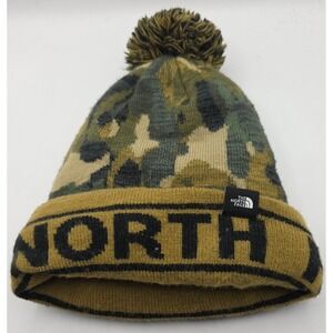 The North Face Kids Camo‎ Pom Pom Beanie Hat S P